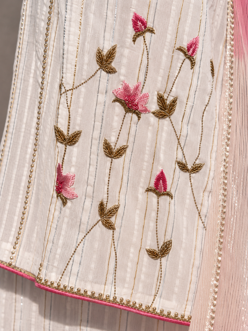 White Embroidered Suit