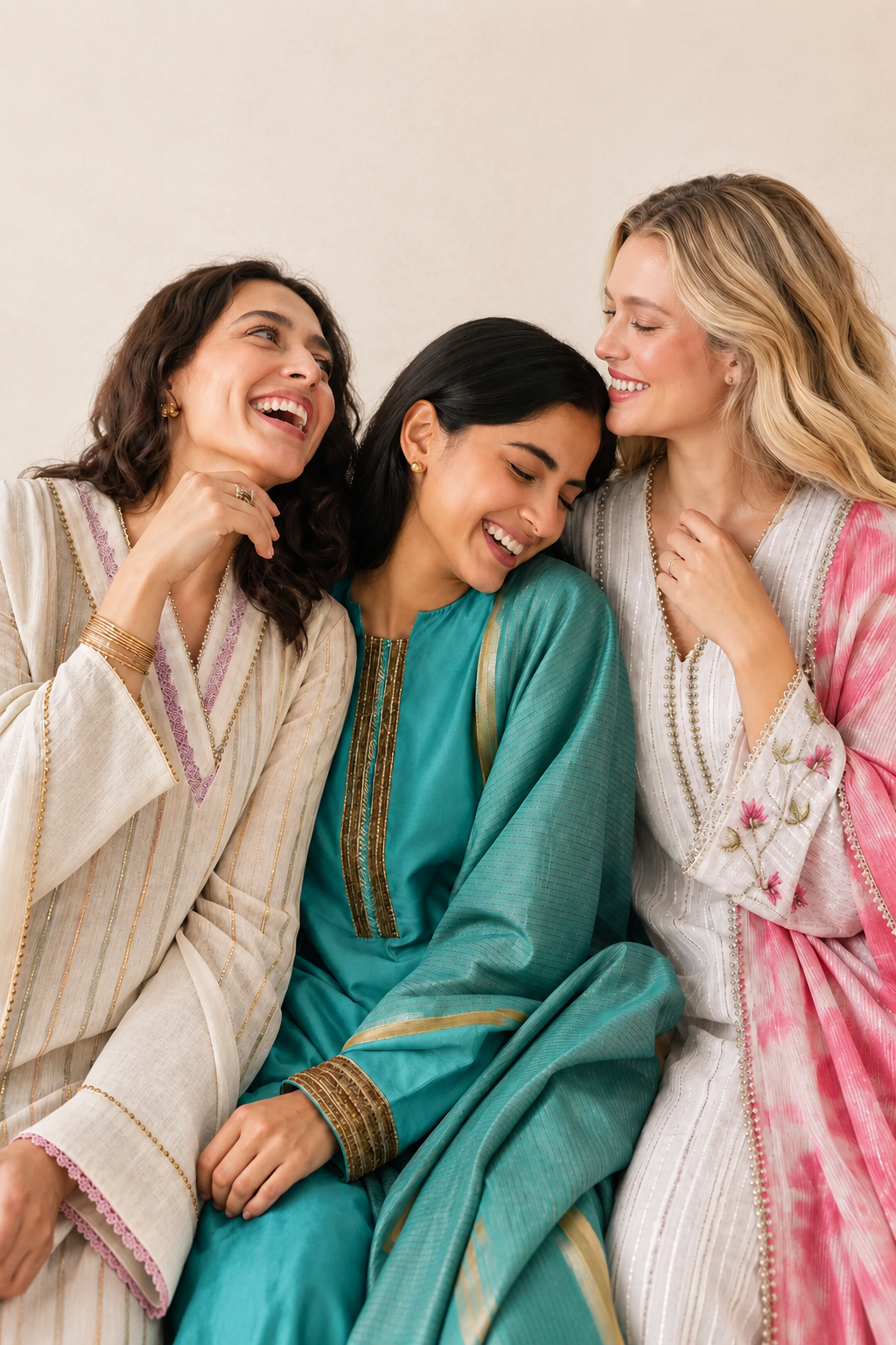 Aqua Zari Kurta Set