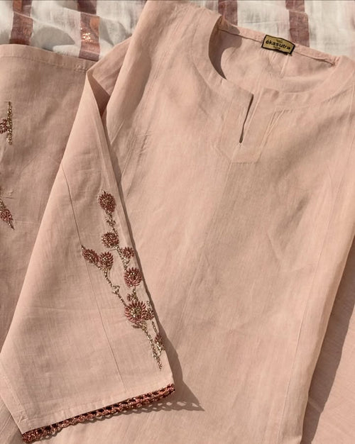 Blush Bloom Cotton Suit Set