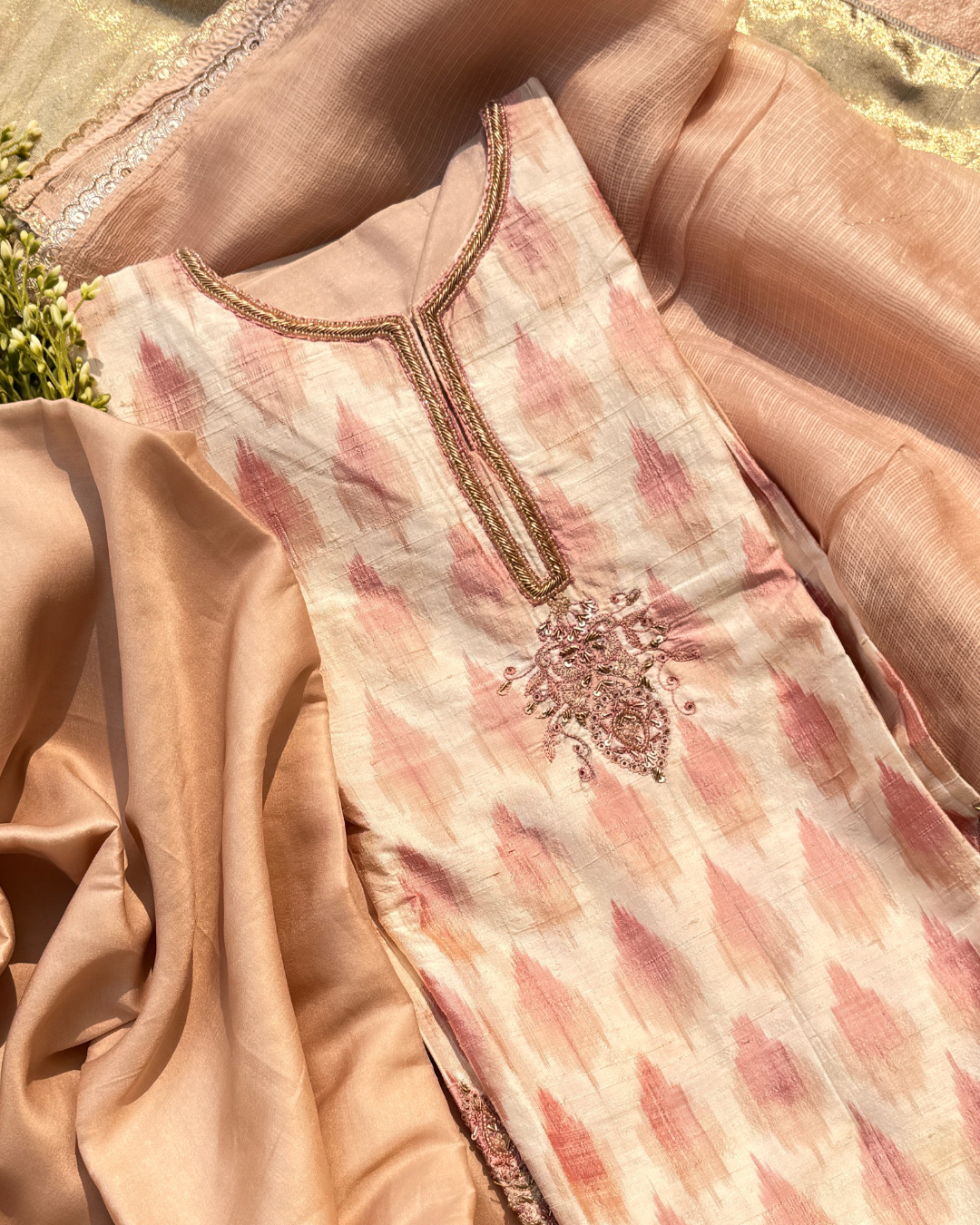 Blush Ikat Suit – Blush Pink