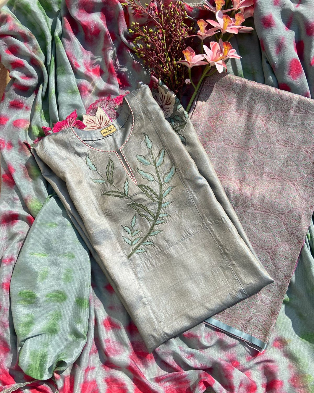 BOTANICAL MUSE SUIT- SAGE GREY