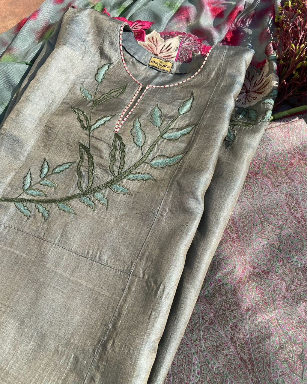BOTANICAL MUSE SUIT- SAGE GREY