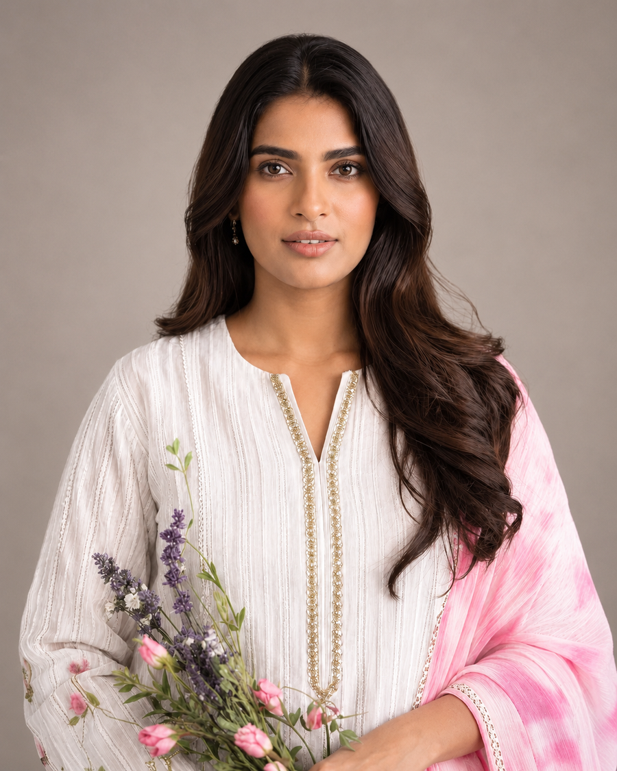Ivory Blush Suit Set