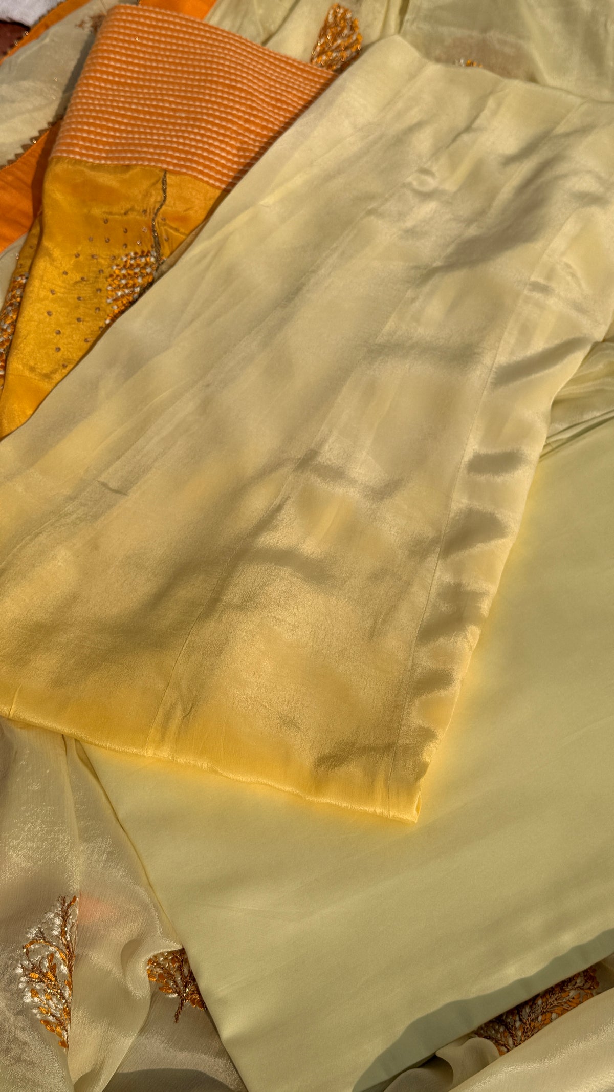 MARIGOLD MIST ANARKALI SET- YELLOW OMBRE