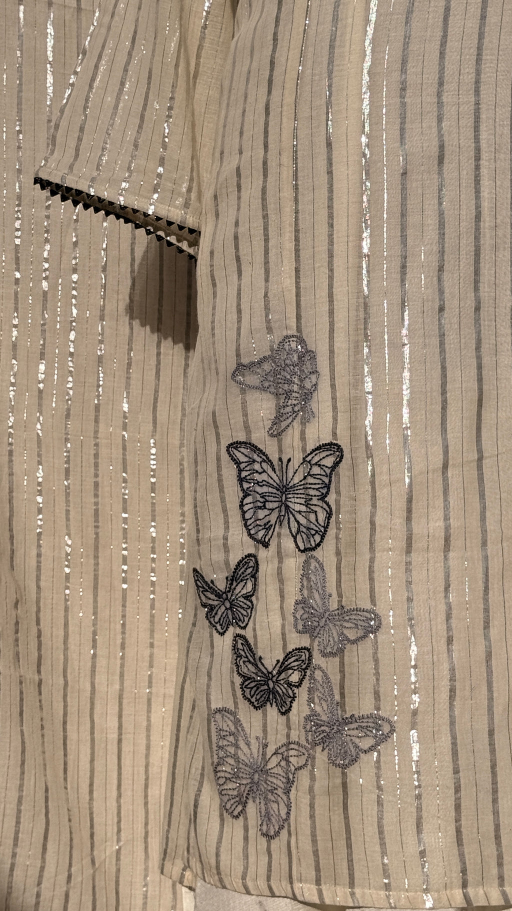 Midnight Flutter Suit Set Ivory Grey