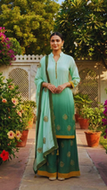 MINT MEADOW SUIT SET- MINT GREEN & MUSTARD YELLOW