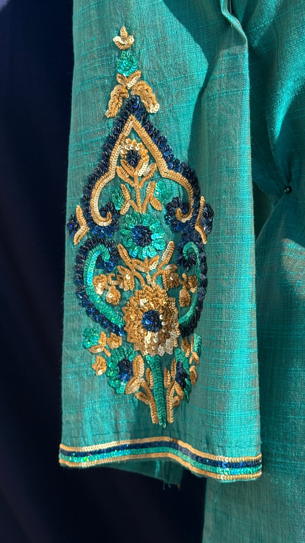OCEAN JEWEL SUIT SET- TURQUOISE & NAVY BLUE