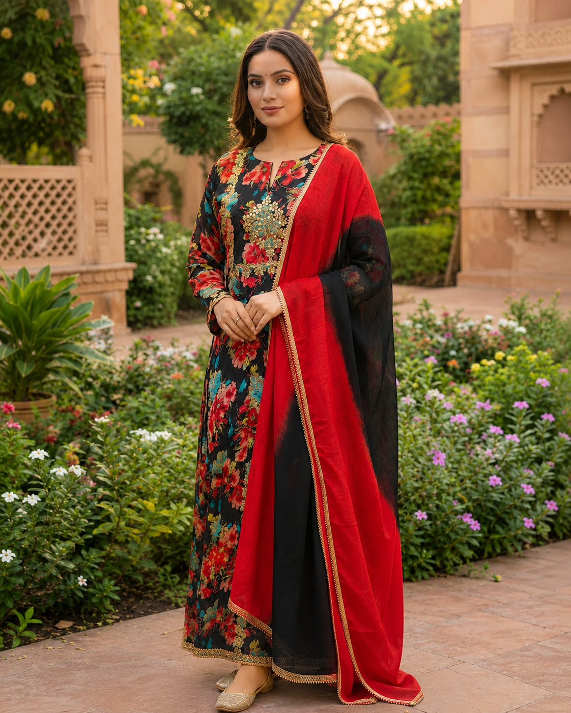 Midnight Bloom Suit - black