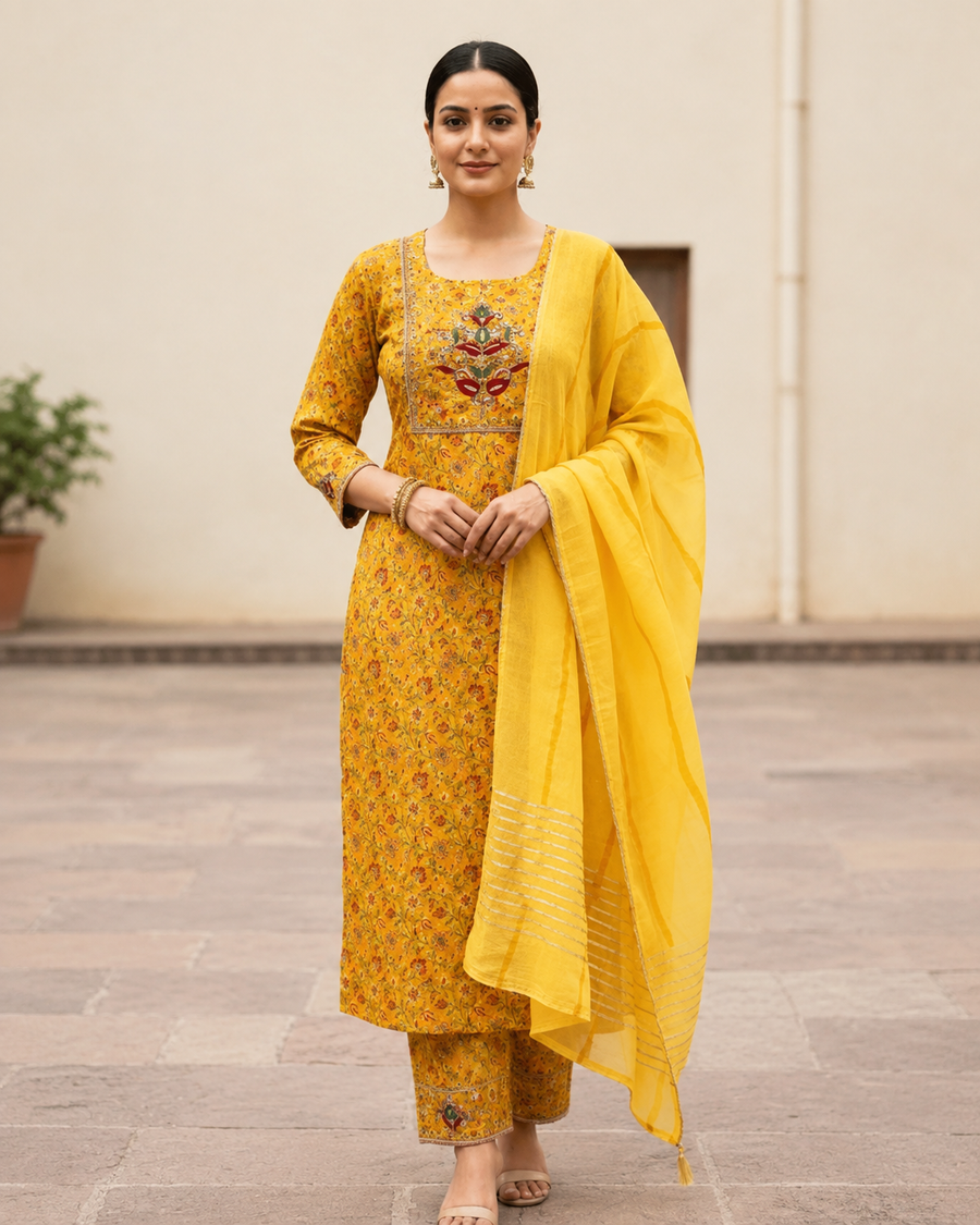 Sunshine Heritage Suit - Mustard Yellow