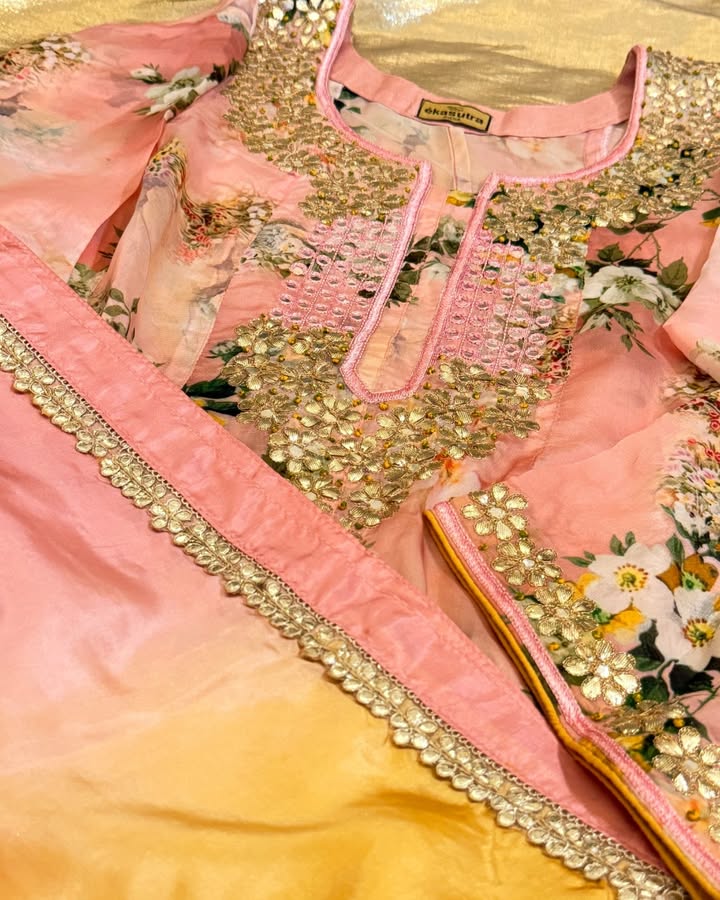 Stunning Silk Organza Anarkali