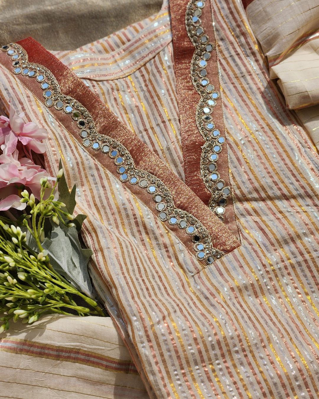 The Subtle Shimmer Suit - Ivory