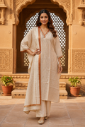 The Subtle Shimmer Suit - Ivory
