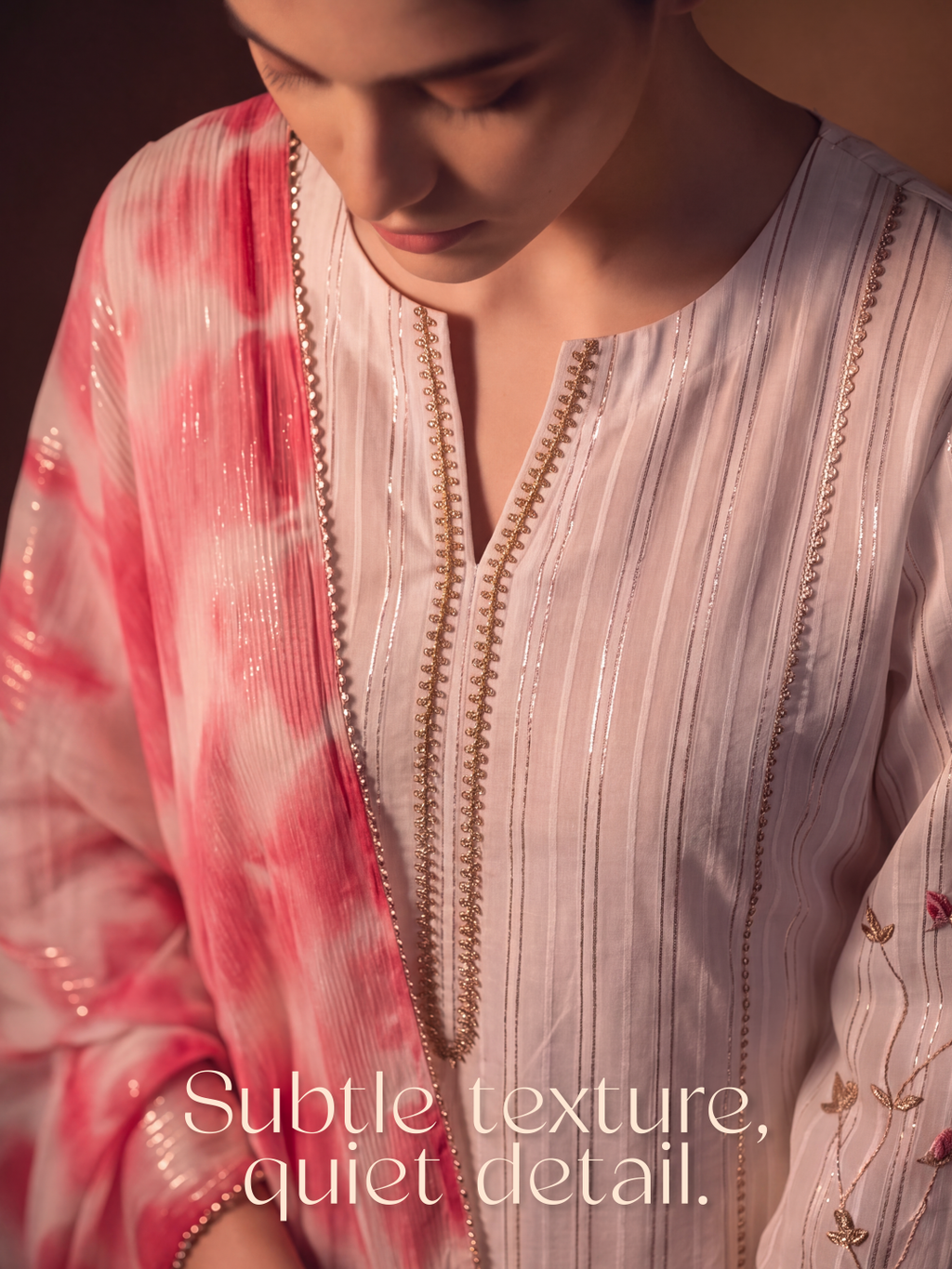 White Embroidered Suit